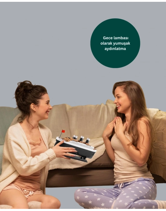 ® Ultra Sessiz Titanik Gemi LED Işıklı Aroma Difüzörü Oda Nemlendirici