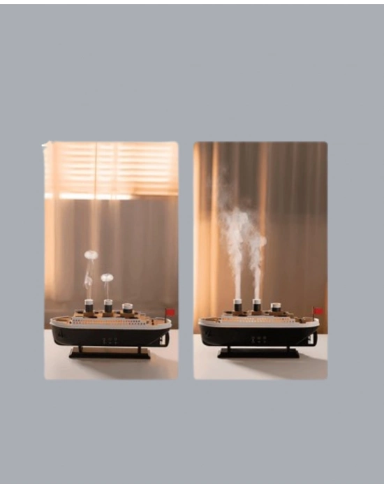 ® Ultra Sessiz Titanik Gemi LED Işıklı Aroma Difüzörü Oda Nemlendirici