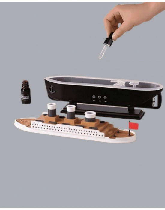 ® Ultra Sessiz Titanik Gemi LED Işıklı Aroma Difüzörü Oda Nemlendirici