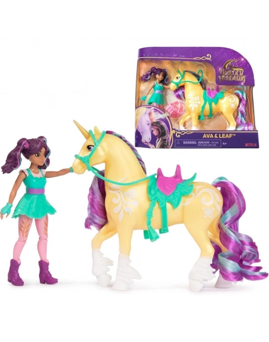 ® Unicorn Academy AVA ve Tek Boynuzlu At Leaf seti 12 cm