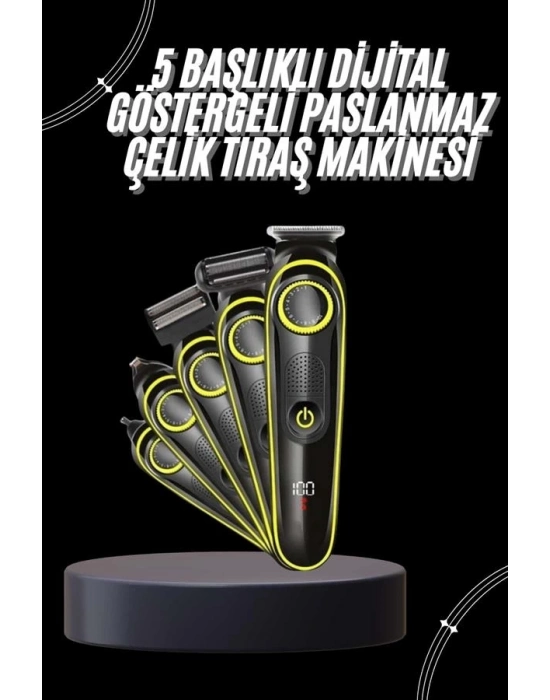 ® Unısex Çok Fonksiyonlu Bakım Seti Led Göstergeli Tıraş Makinesi Saç Sakal Vücut