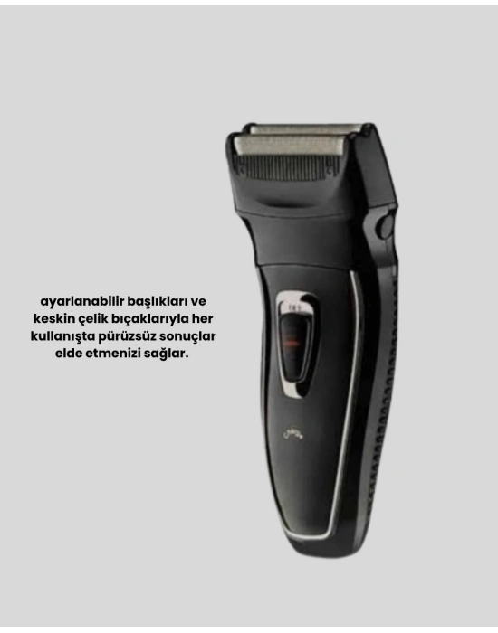 ® Unisex Şarjlı Saç ve Sakal Kesme Makinesi – Sessiz Motor, 1–12 mm Ayarlanabilir Başlık