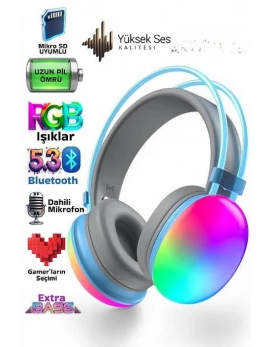 ® Unısex Yüksek Ses Kaliteli Yumuşak Kılıflı Kablosuz Kulak Üstü Bluetooth Kulaklık