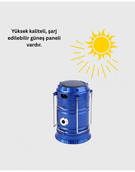 ® USB Şarjlı Çok Fonksiyonlu Kamp Feneri – Taşınabilir ve Dayanıklı