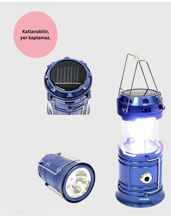 ® USB Şarjlı Çok Fonksiyonlu Kamp Feneri – Taşınabilir ve Dayanıklı