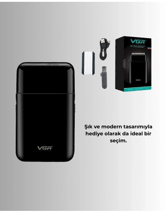 ® USB Şarjlı Erkek Tıraş Makinesi | Cilt Dostu ve Kompakt Tasarım