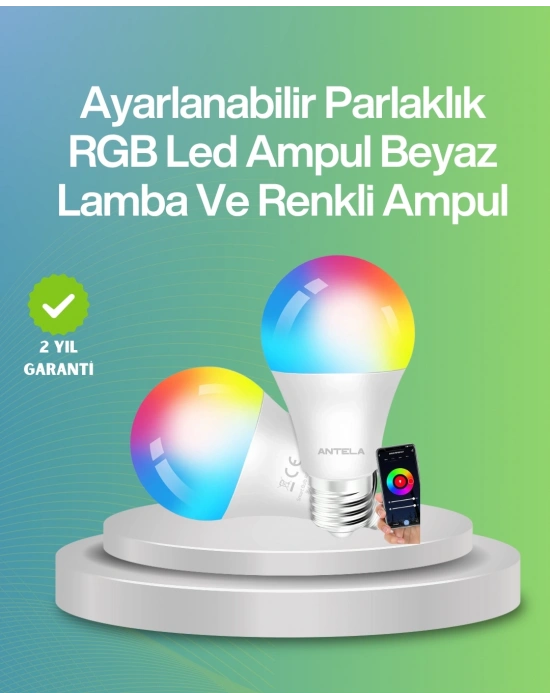 ® Uzaktan Kumandalı Akıllı LED Ampul, Enerji Tasarruflu