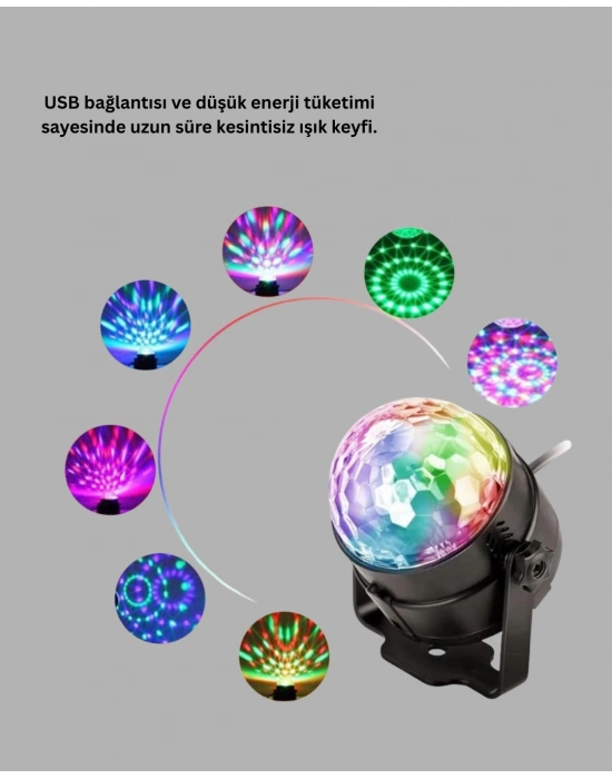 ® Uzaktan Kumandalı RGB Disko Projektör Işığı