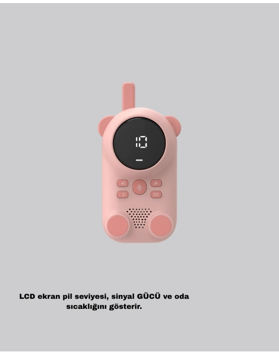 ® Uzun Menzilli Bebek Telsizi 1-3 Km Çekim 22 Kanal LCD Ekran VOX Şarjlı