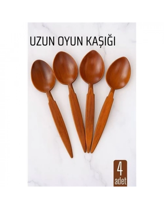 ® Uzun Oyun Kaşığı Halk Oyunu Kaşığı - Kına Kaşığı Uzun Saplı Zeybek Oyun Kaşığı 4 ADET