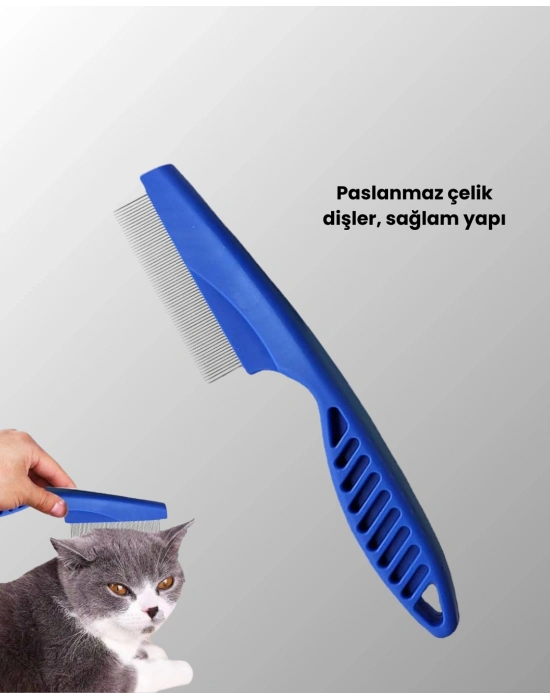 ® Uzun ve Kısa Tüylü Hayvanlara Özel Bit Tarağı ve Tüy Temizleme Seti