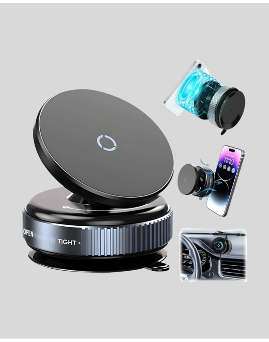 ® Vakum Adsorpsiyonlu Manyetik Telefon Tutucu Güçlü N52 360° Evrensel Uyumluluk