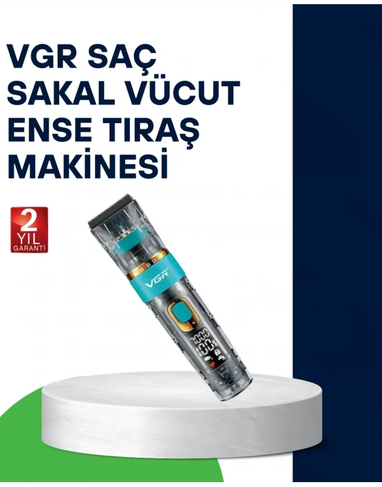® VGR V-695 Profesyonel Saç ve Sakal Kesme Makinesi Şarjlı ve Kablolu Kullanım
