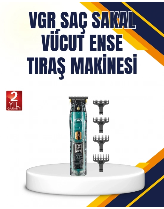 ® VGR V-695 Profesyonel Tıraş Makinesi Seramik Bıçaklı Turbo Güçlü Motor