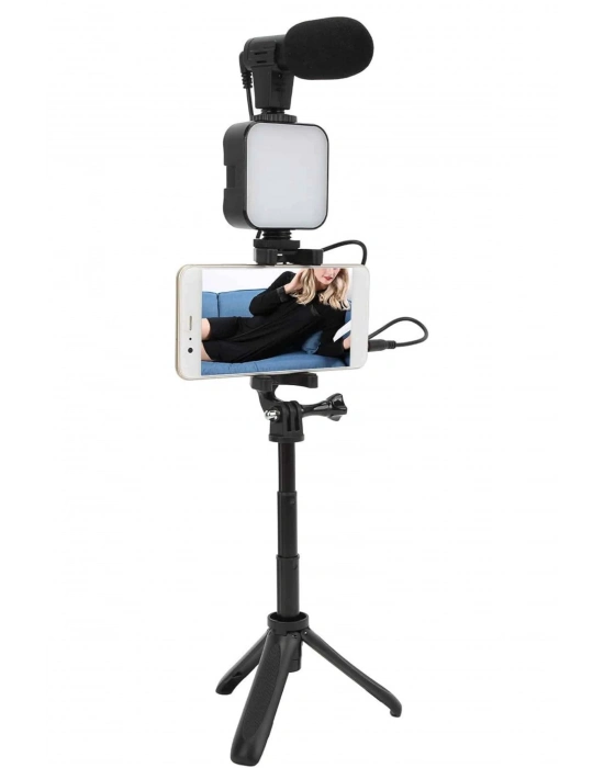 ® Video Making Kit Telefon Tutucu Vlog Video Mini Led Işıklı
