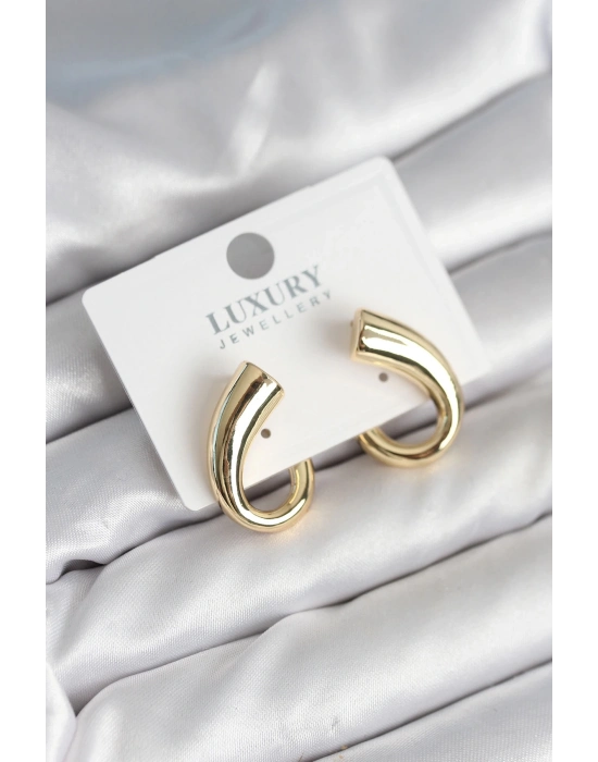 ® Vintage Model Gold Renk Kadın Küpe