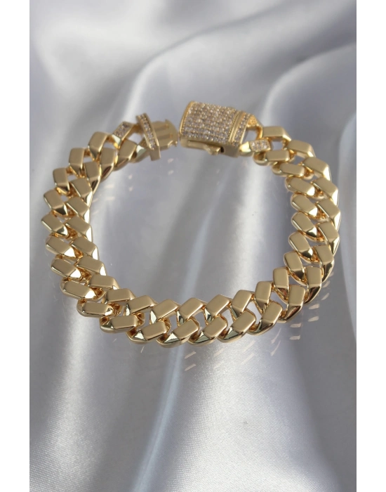 ® Vip Seri Gurmet Zirkon Taşlı Gold Renk Bileklik