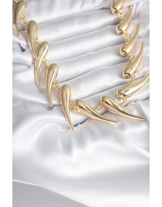 ® VIP Seri Özel Tasarım Gold Renk Kadın Kolye