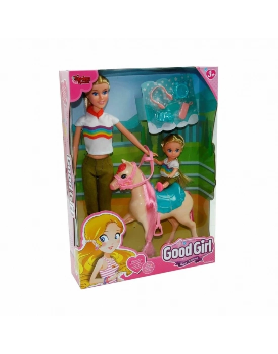 ® WG-115162 Kutulu 29cm Atlı Kızı ve Anne Bebek - Vardem Oyuncak