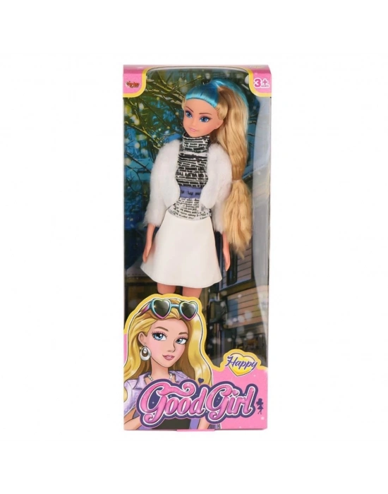 ® WG-115521  Ceketli Çizmeli Renkli Saçlı Bebek 29 cm -Vardem Oyuncak