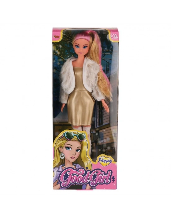 ® WG-115521  Ceketli Çizmeli Renkli Saçlı Bebek 29 cm -Vardem Oyuncak