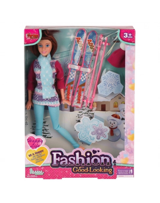 ® WG-66730-66731 Aksesuarlı Kayakçı Bebek 29 cm -Vardem Oyuncak