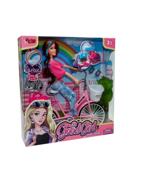 ® WG-66760 Kutulu 29cm Akesuarlı Bisikletli Bebek - Vardem Oyuncak