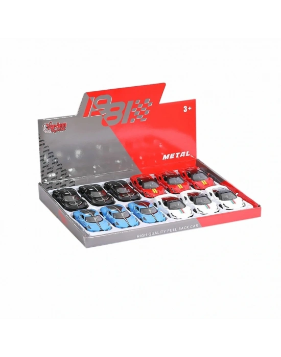 ® WK-6643-06S Çek Bırak Şeritli Spor Araba 1:43 -Vardem