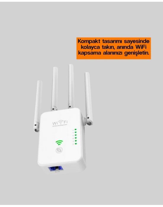 ® WPS Destekli 2.4GHz + 5GHz WiFi Sinyal Güçlendirici