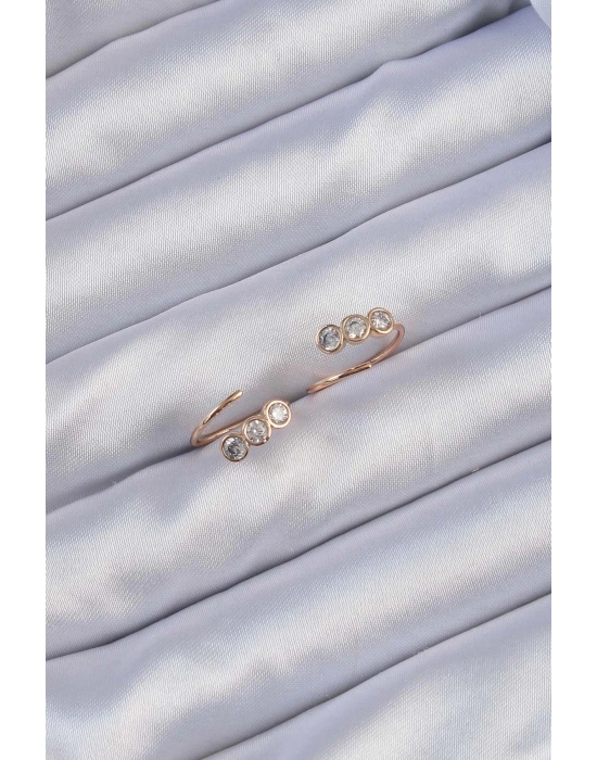 ® Xuping Rose Renk Zirkon Taşlı Su Yolu Küpe