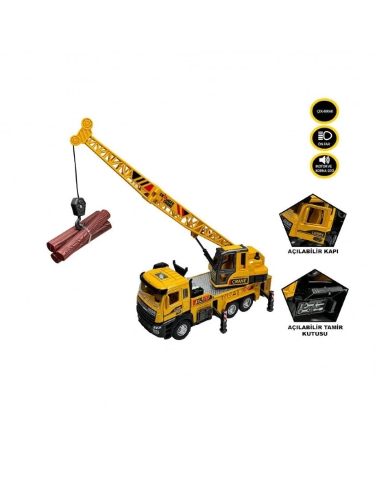 ® XX992-02AB Çek Bırak Işıklı ve Sesli Kule Vinç 1:28-Vardem Oyuncak