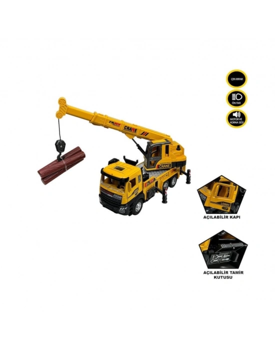 ® XX992-02AB Çek Bırak Işıklı ve Sesli Kule Vinç 1:28-Vardem Oyuncak