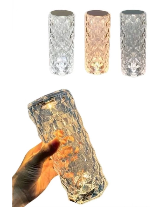 ® Yeni Nesil Modern Kristal Masa ve Gece Lambası Dokunmatik Renk Değiştirebilen