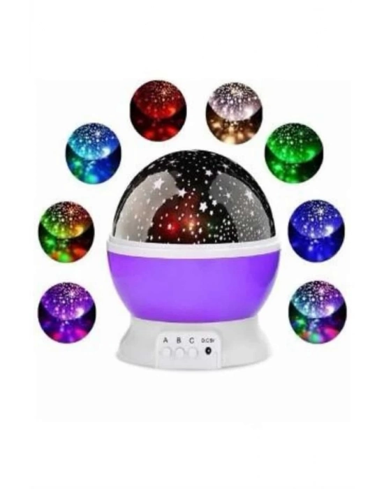 ® Yıldız Görünümlü Gece Lambası Renkli Masa Lambası Gökyüzü Projeksiyon