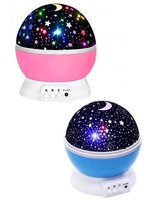 ® Yıldız Görünümlü Gece Lambası Renkli Masa Lambası Gökyüzü Projeksiyon