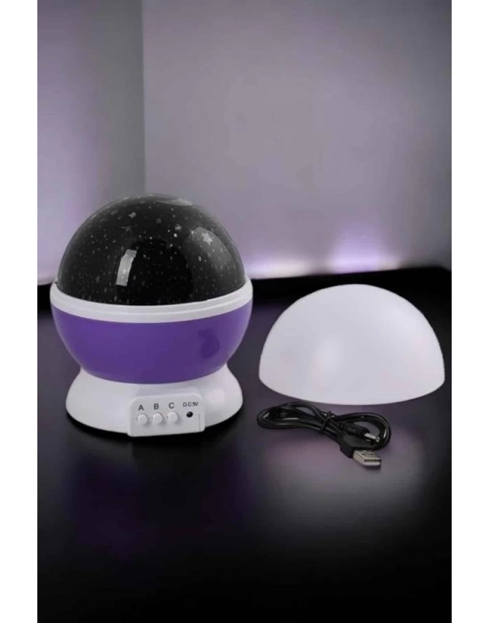 ® Yıldızlı Gökyüzü Projeksiyon Gece Lambası Hareketli Işık Şovu