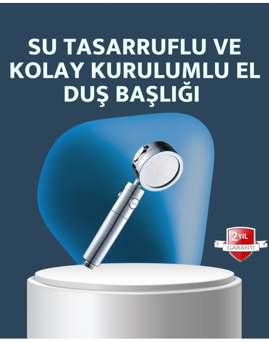 ® Yüksek Basınçlı 3 Fonksiyonlu Duş Başlığı