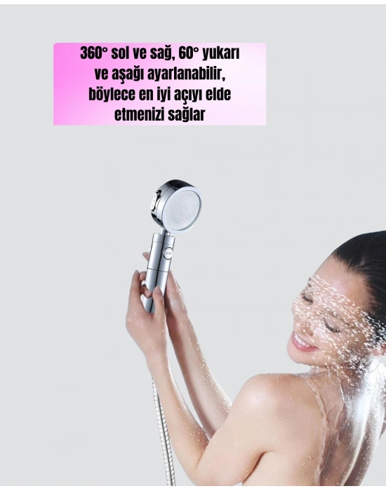® Yüksek Basınçlı 3 Fonksiyonlu Duş Başlığı