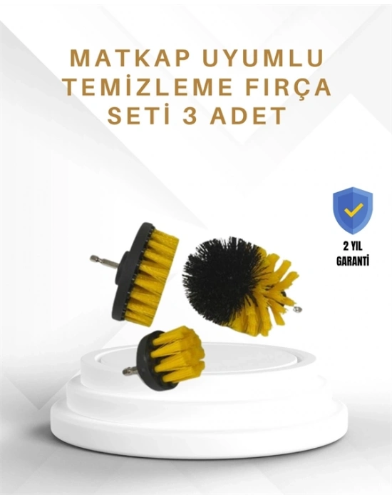Yüksek Devirde Etkili Temizlik Sağlayan Matkap Ucu Fırça Seti