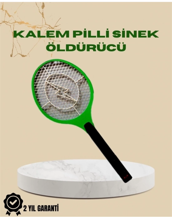 ® Yüksek Gerilimli Elektronik Sinek Öldürücü – Pil ile Çalışan, Güvenlik Izgaralı