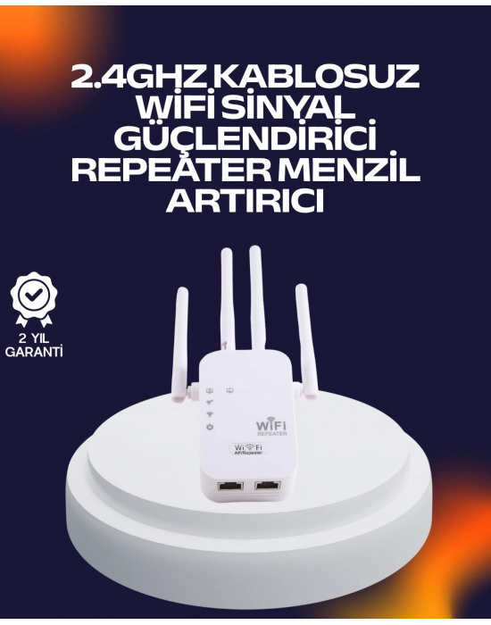 ® Yüksek Hızlı Parazit Önleyici WiFi Repeater Router