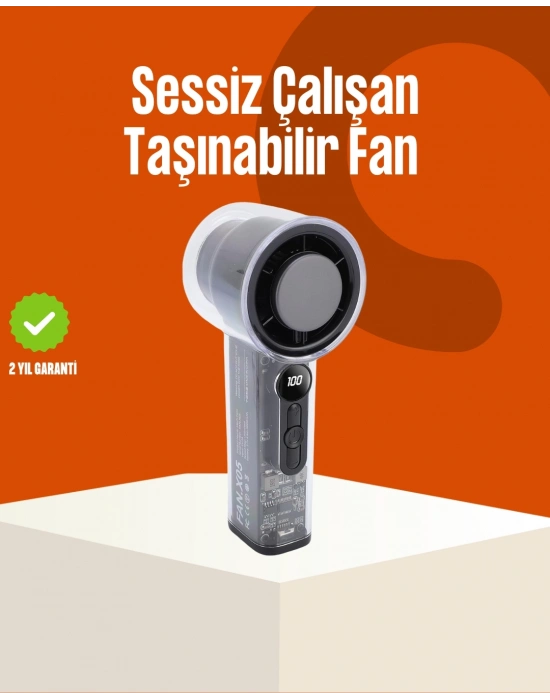 ® Yüksek Hızlı Şarjlı Fan | Kamp, Ofis ve Açık Hava İçin İdeal