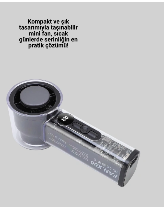 ® Yüksek Hızlı Şarjlı Fan | Kamp, Ofis ve Açık Hava İçin İdeal
