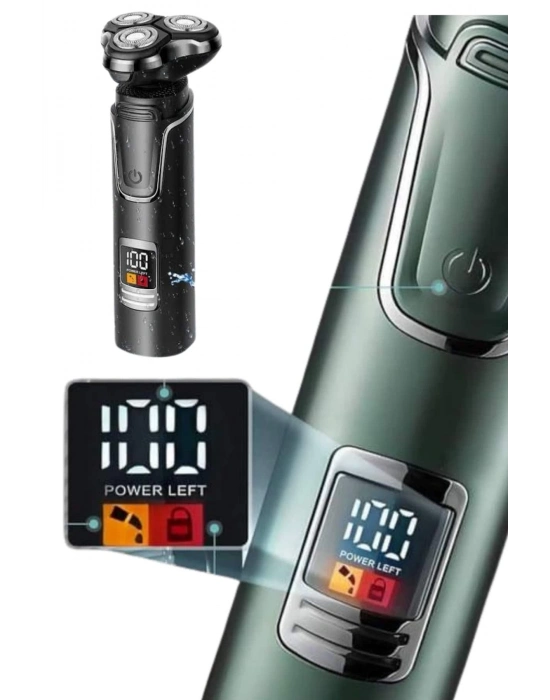 ® Yüksek Performanslı 3 Başlıklı Profesyonel Şarjlı Islak ve Kuru Kullanıma Uygun