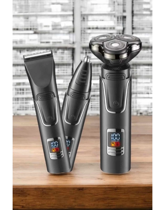 ® Yüksek Performanslı 3 Başlıklı Profesyonel Tıraş Makinesi