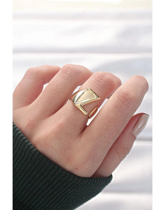 ® Z Harfli Altın Renk Ayarlanabilir Yüzük