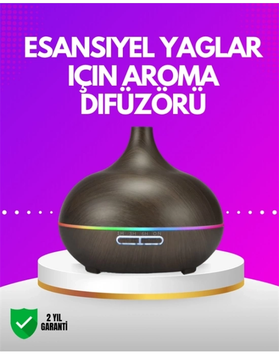 ® Zamanlayıcılı ve Otomatik Kapanmalı Aromaterapi Nemlendirici Difüzör