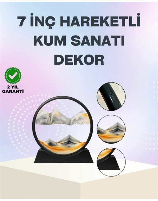 ® Zihin Açıcı Kum Manzarası – 3D Dinamik Kum Tablosu, Dekoratif, Dönüştükçe Yenilenen Sakinleştirici Sanat Eseri