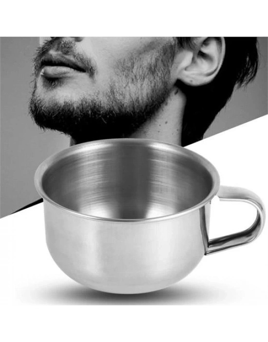 ® Paslanmaz Çelik Tıraş Tası Sabun Köpürtme Kasesi