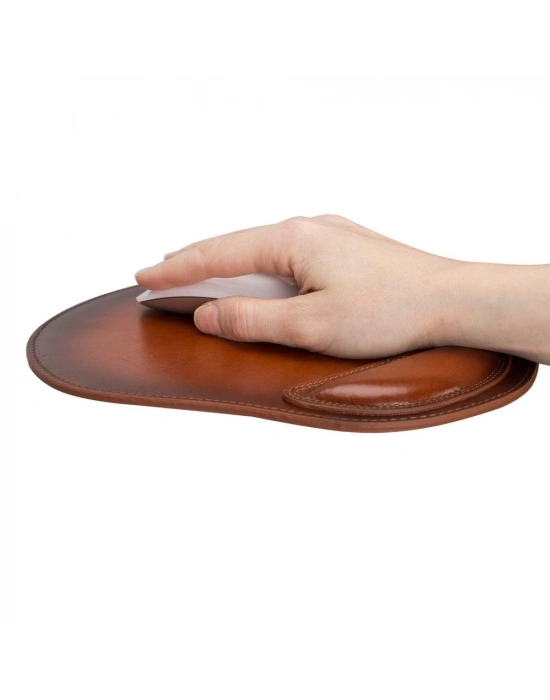 ÇOK SATAN Bileklikli Deri Mouse Pad RST2EF Taba